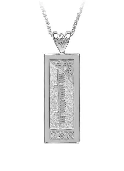 Sterling Silver Personalized Celtic Ogham Pendant